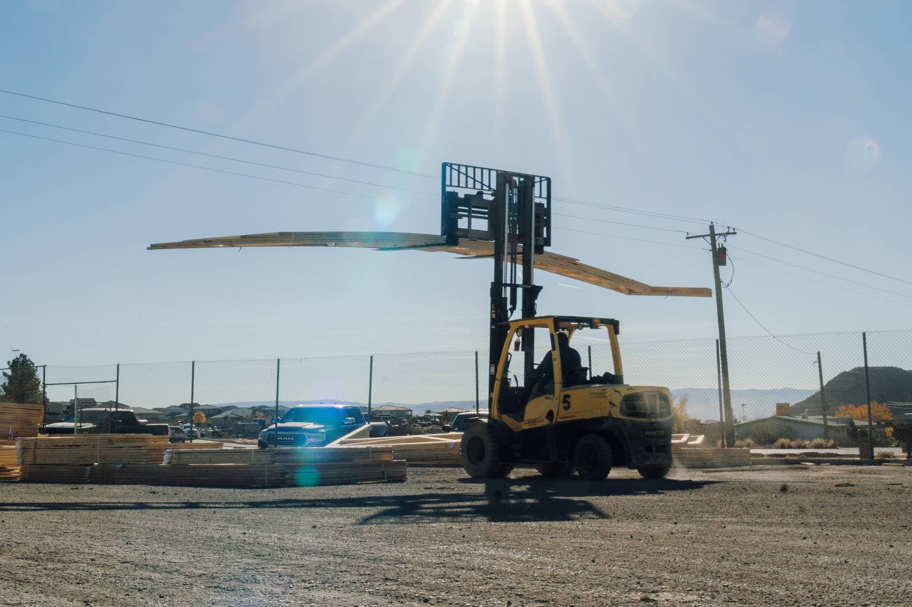 The Lone Pine Truss & Building Supply crew at work in Washington, Utah